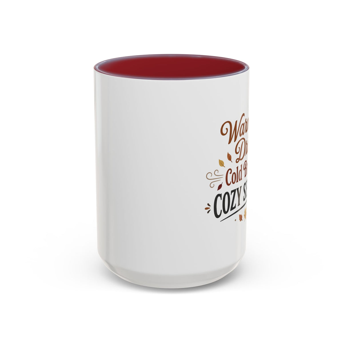 Cozy Season Accent Coffee Mug – "Warm Drink, Cold Breeze"
