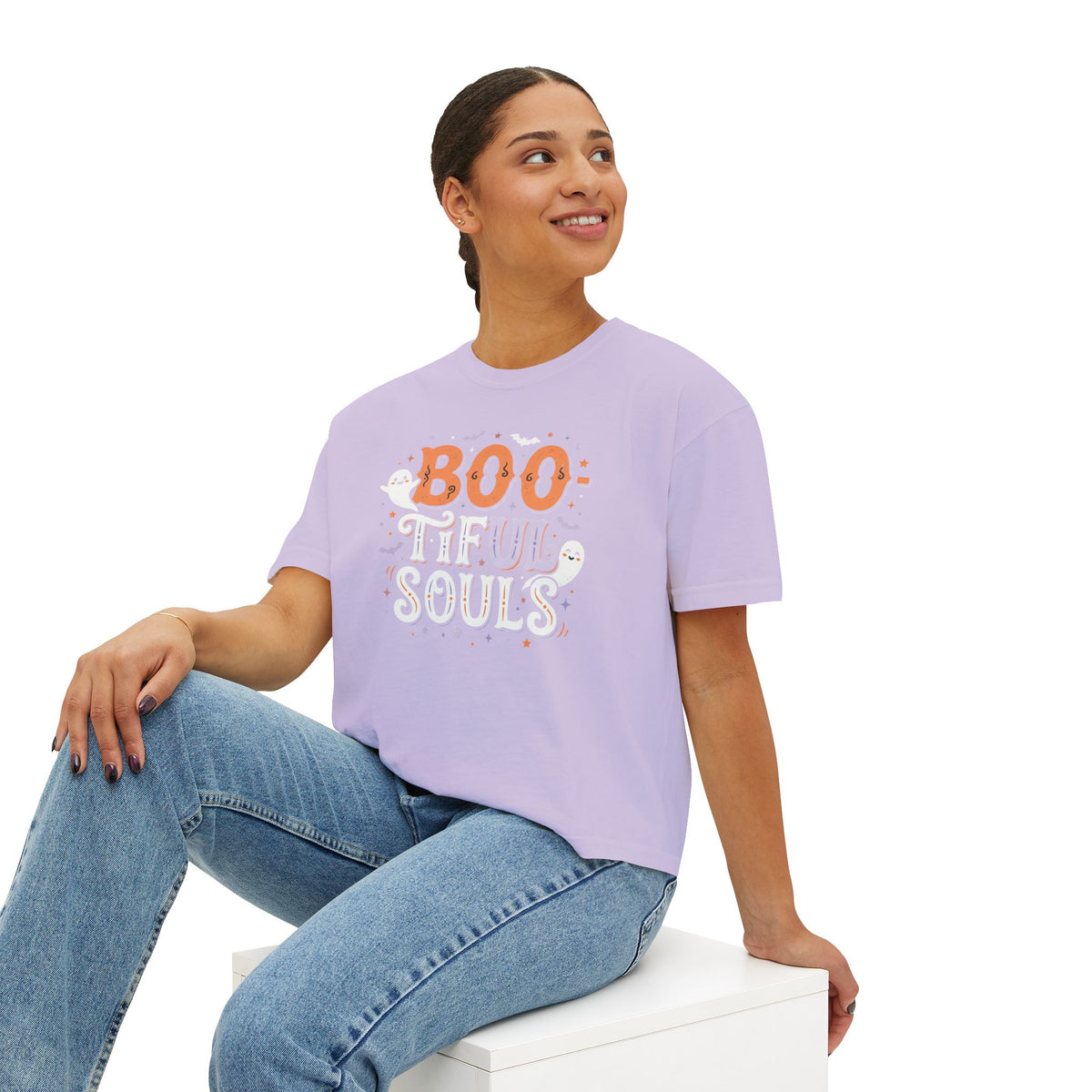 Boo-tiful Souls Tee | Halloween ghosts, pastel spooky design