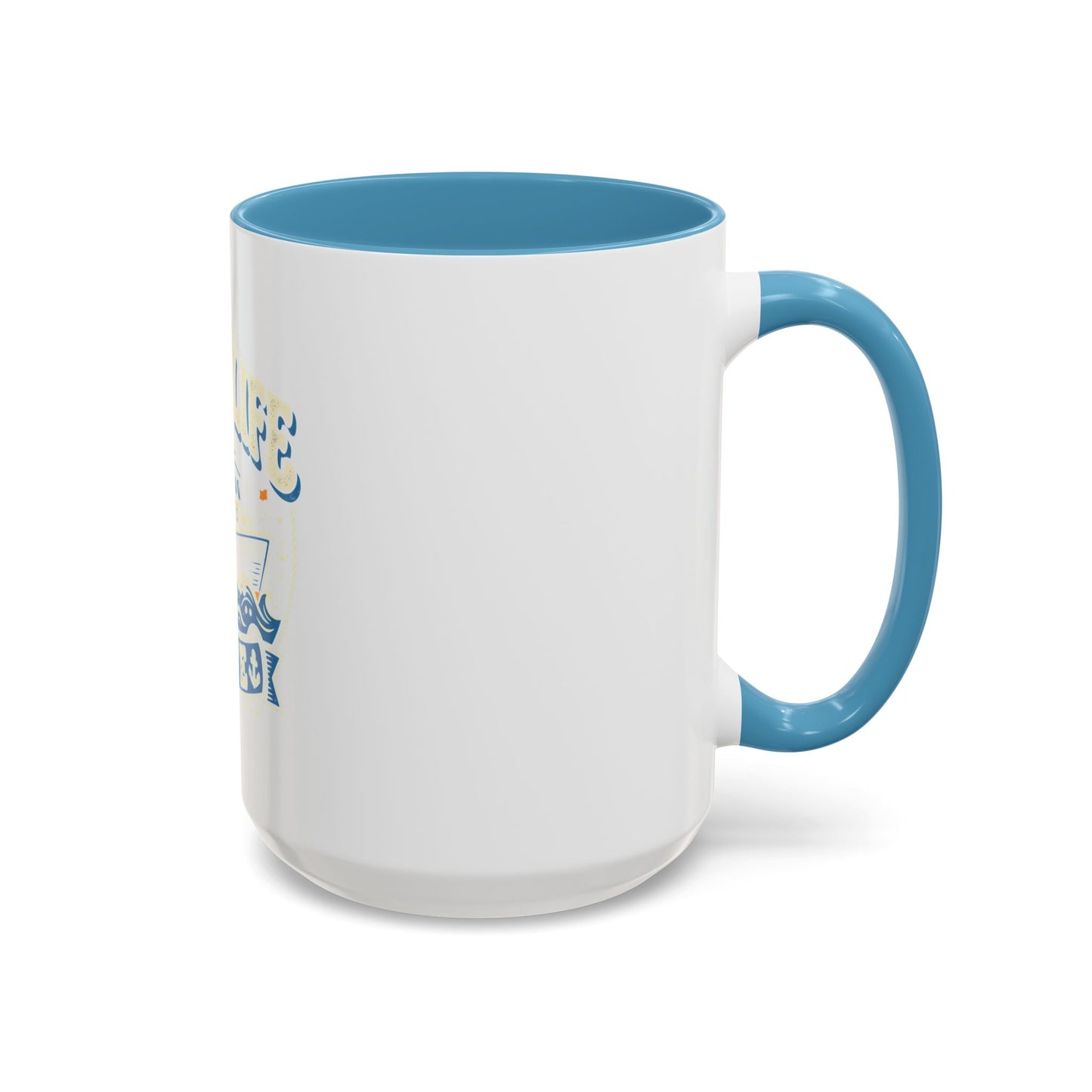 Boat Life Accent Coffee Mug — Nautical Marine Boat Lover Gift (11/15oz)