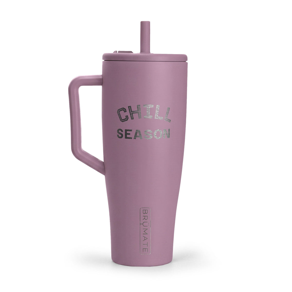 40oz Insulated Tumbler - "Chill Season" Engraved Travel Mug with Lid & Handle