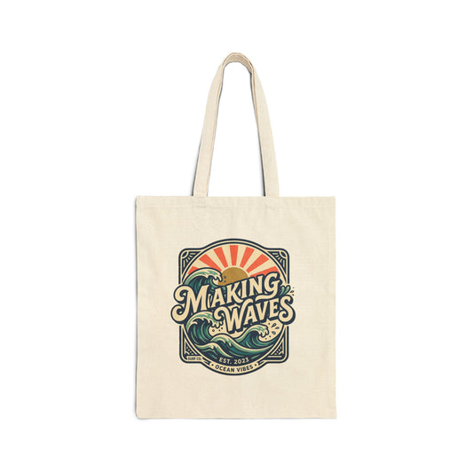Tote Bag — "Making Waves" Vintage Surf Canvas Tote