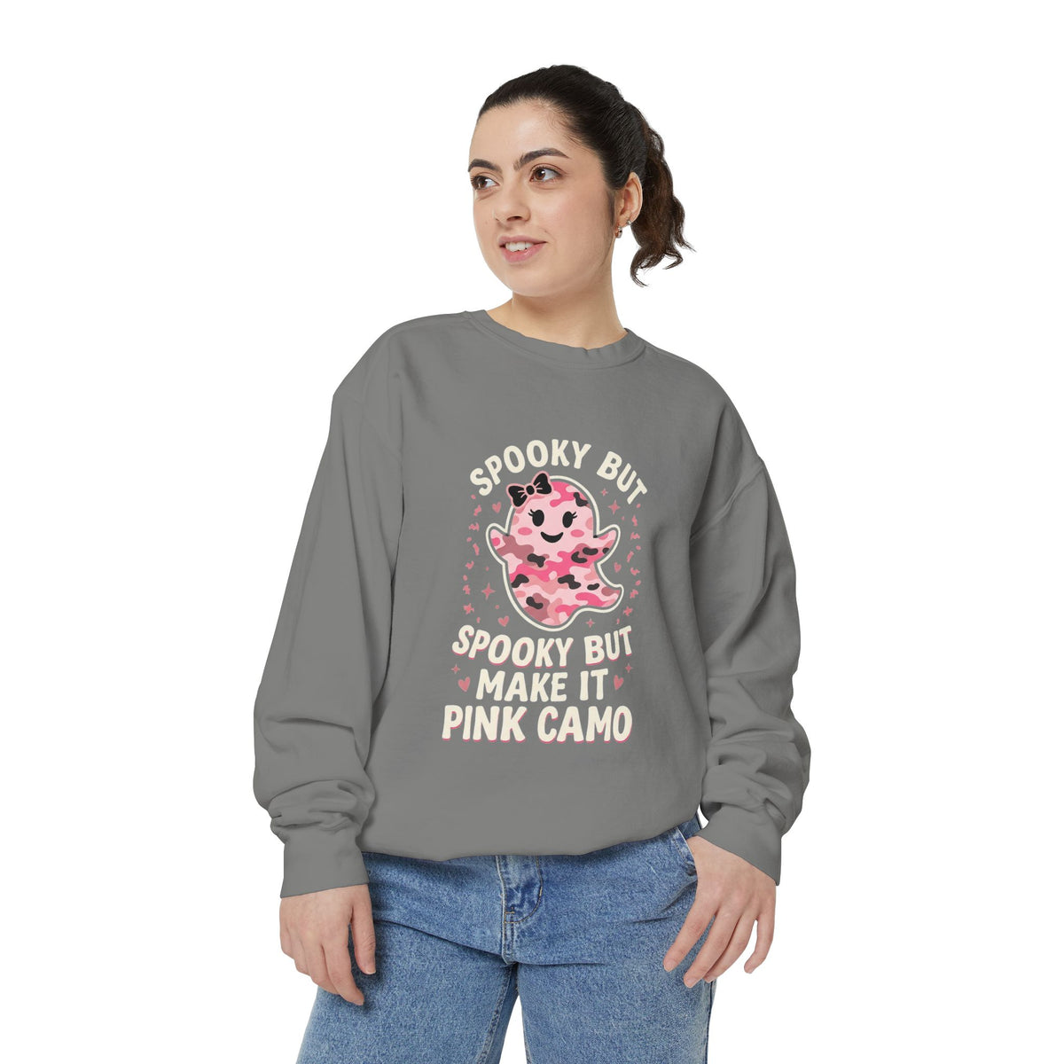 Spooky But Make It Pink Camo Sweatshirt