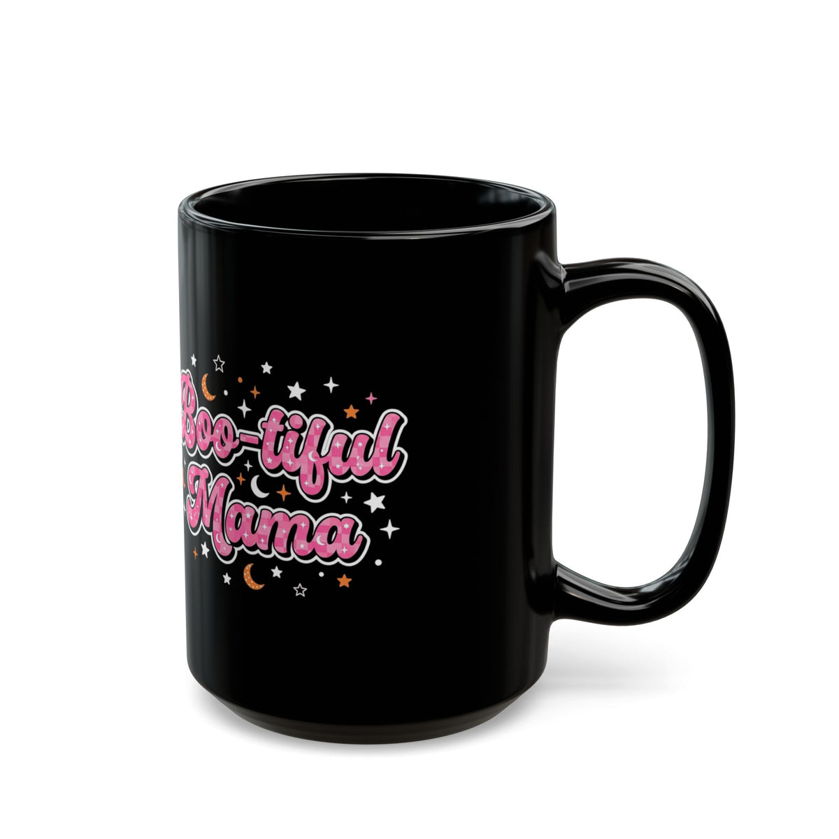 Boo-tiful Mama Mug | Black Ceramic Coffee Cup