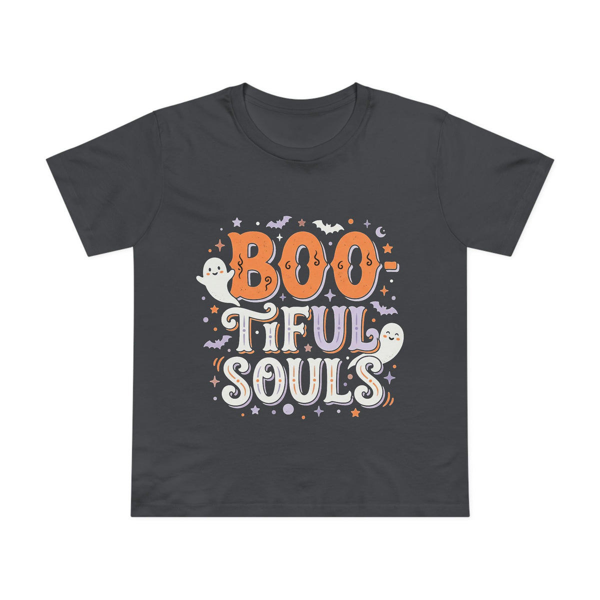 Boo-tiful Souls T-Shirt | Halloween ghost lettering, bats
