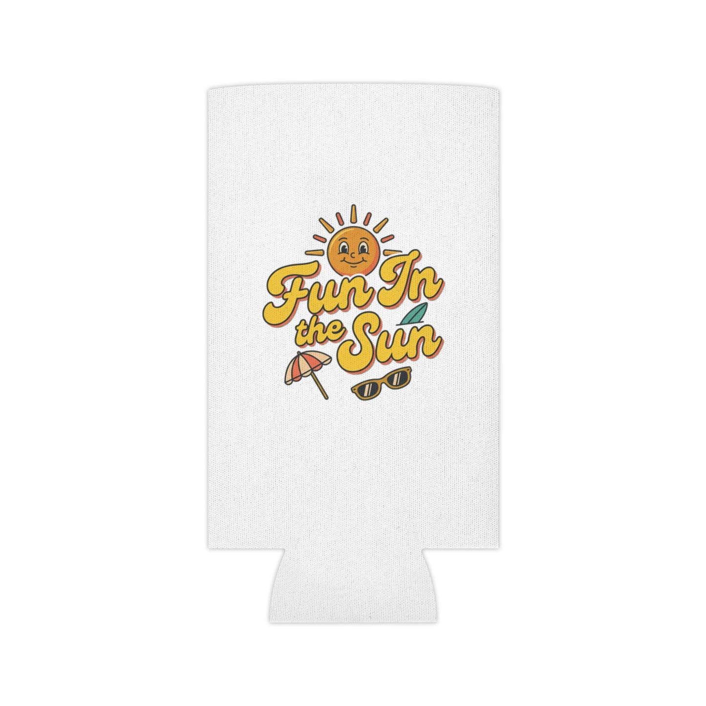 Can Cooler — "Fun in the Sun" Retro Sun Beach Drink Koozie