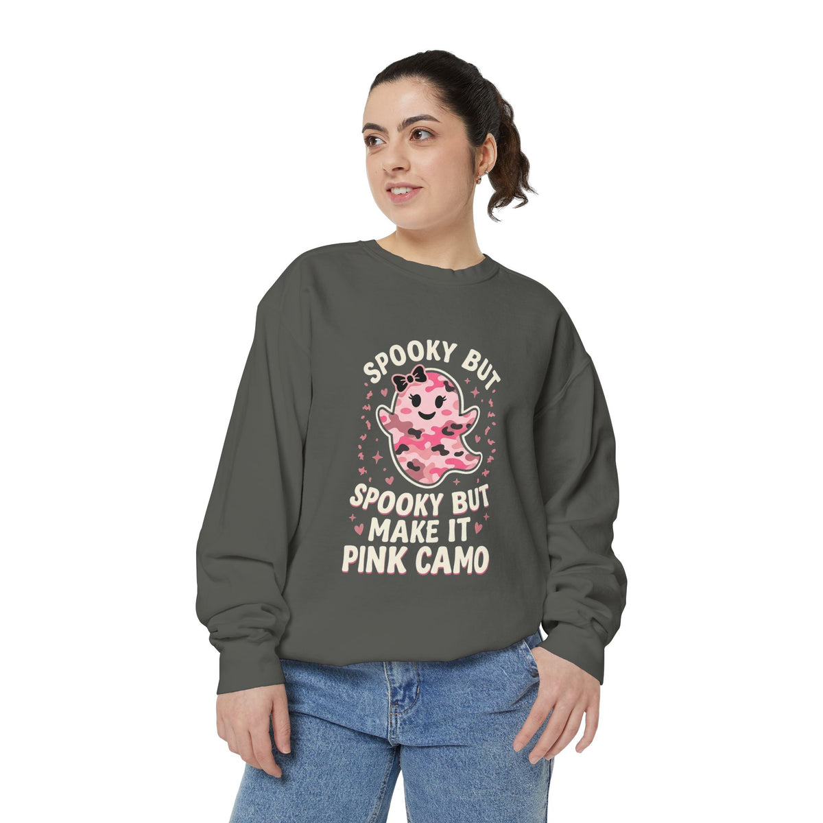 Spooky But Make It Pink Camo Sweatshirt