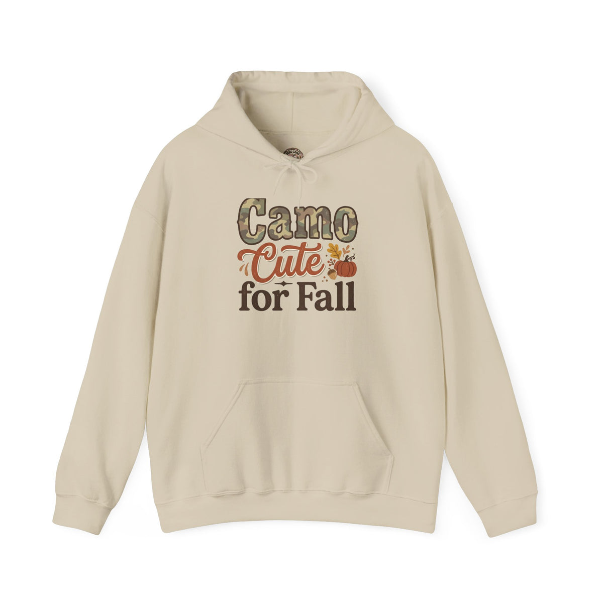 Camo Cute for Fall Hoodie — Autumn Camo Graphic Pullover for Women & Kids