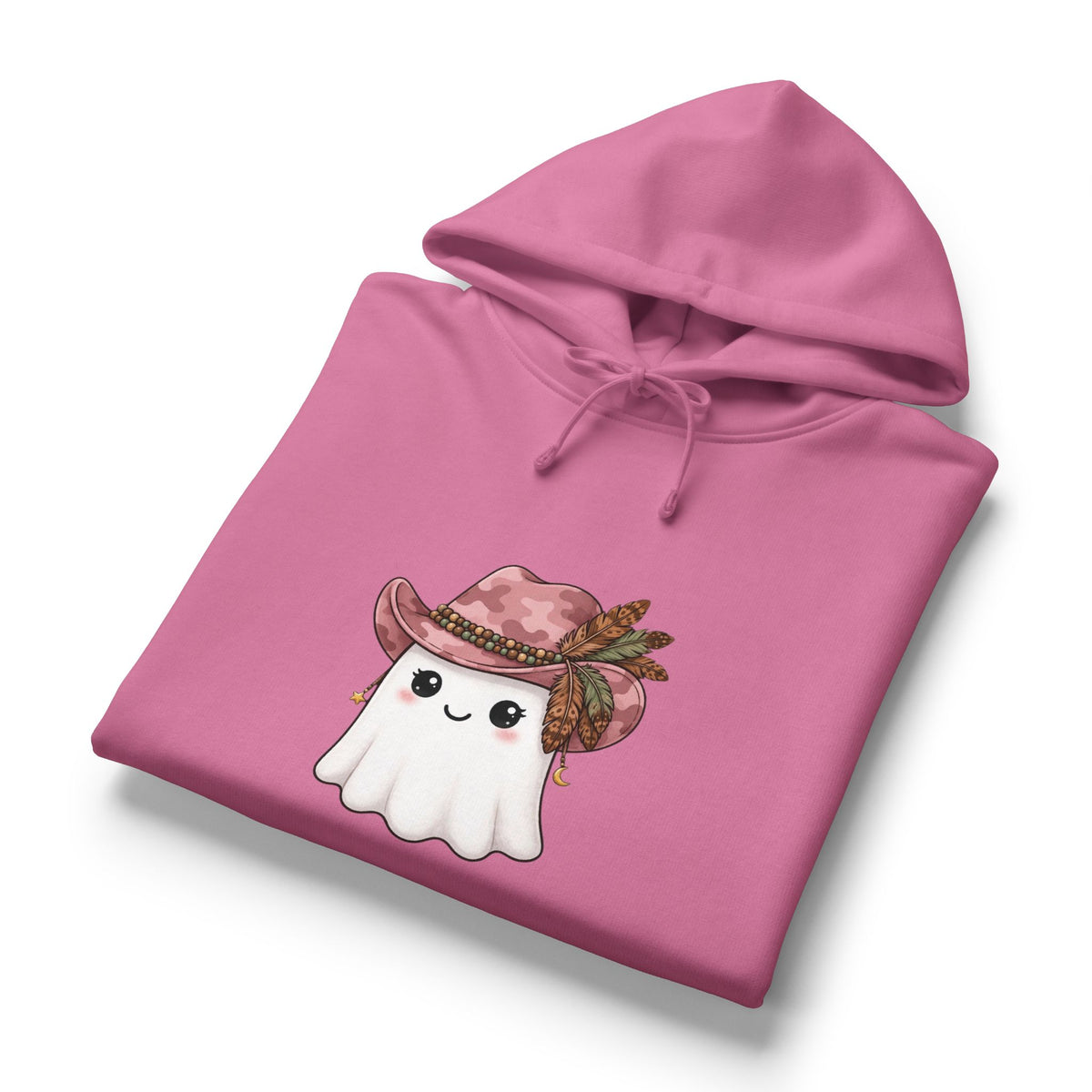 Cute Cowgirl Ghost Hoodie — Western Halloween Pullover for Women