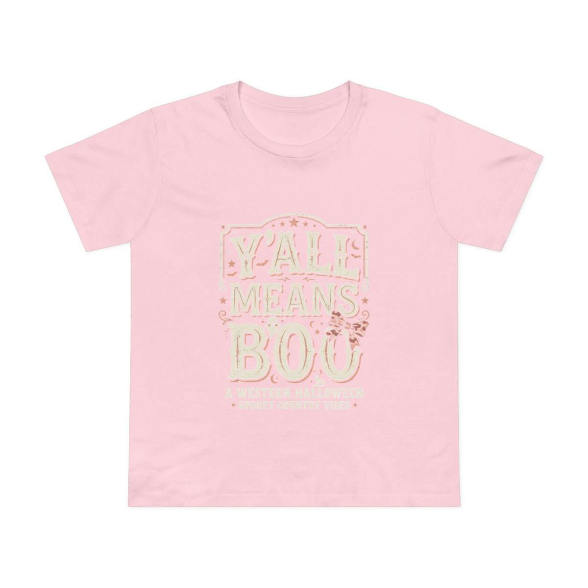 Women’s Tee - "Y'all Means Boo" Western Halloween Graphic Tee