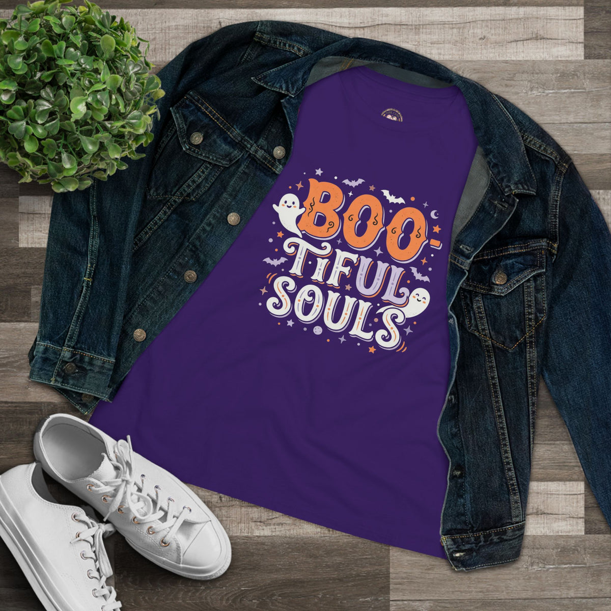 BOOtiful Souls T-Shirt | Halloween ghost typography tee