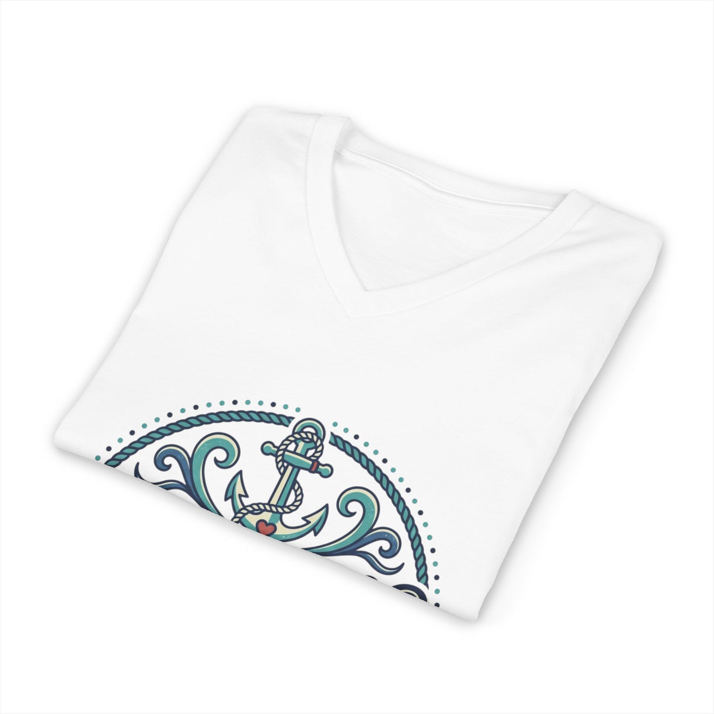 Feeling Nauti V‑Neck Tee — Nautical Anchor Shirt for Boat Lovers