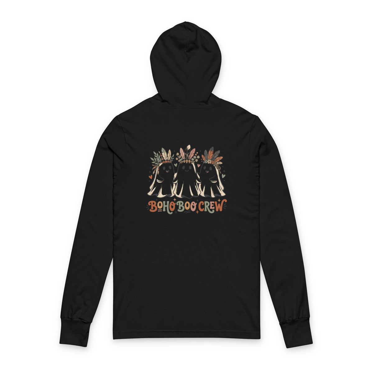 Boho Boo Crew Hooded Long Sleeve Tee
