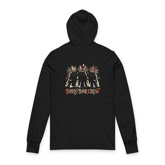 Boho Boo Crew Hooded Long Sleeve Tee