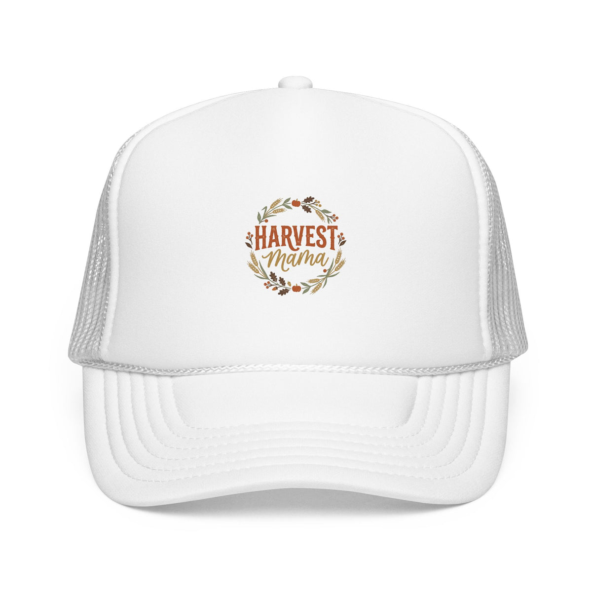 Harvest Mama Trucker Hat — Fall Wreath Foam Truckers Cap