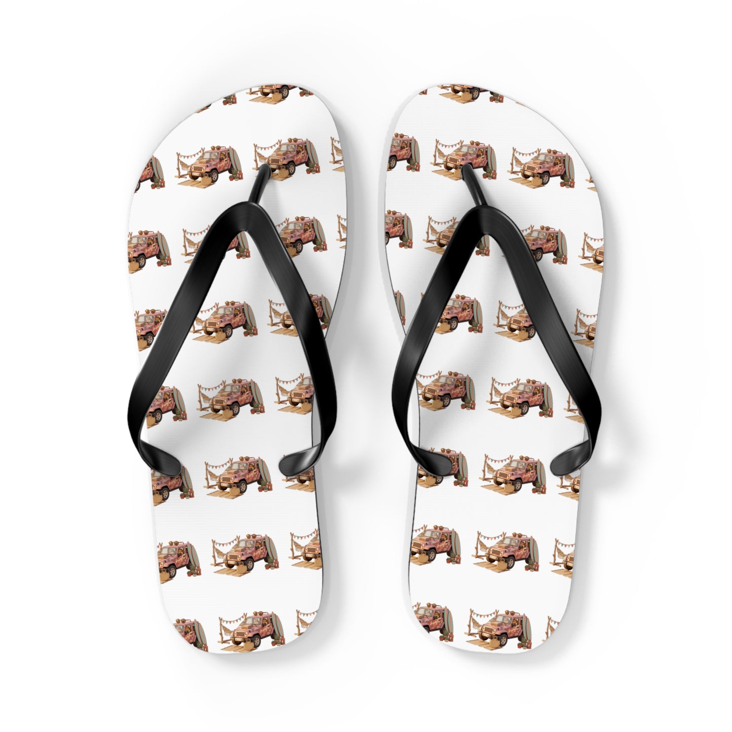 Rhino Pattern Flip Flops - Cute Rhinoceros Beach Sandals