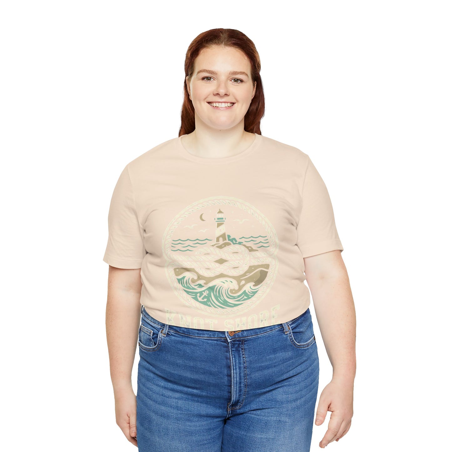 Knot Shore lighthouse rope waves T-Shirt | Coastal graphic tee