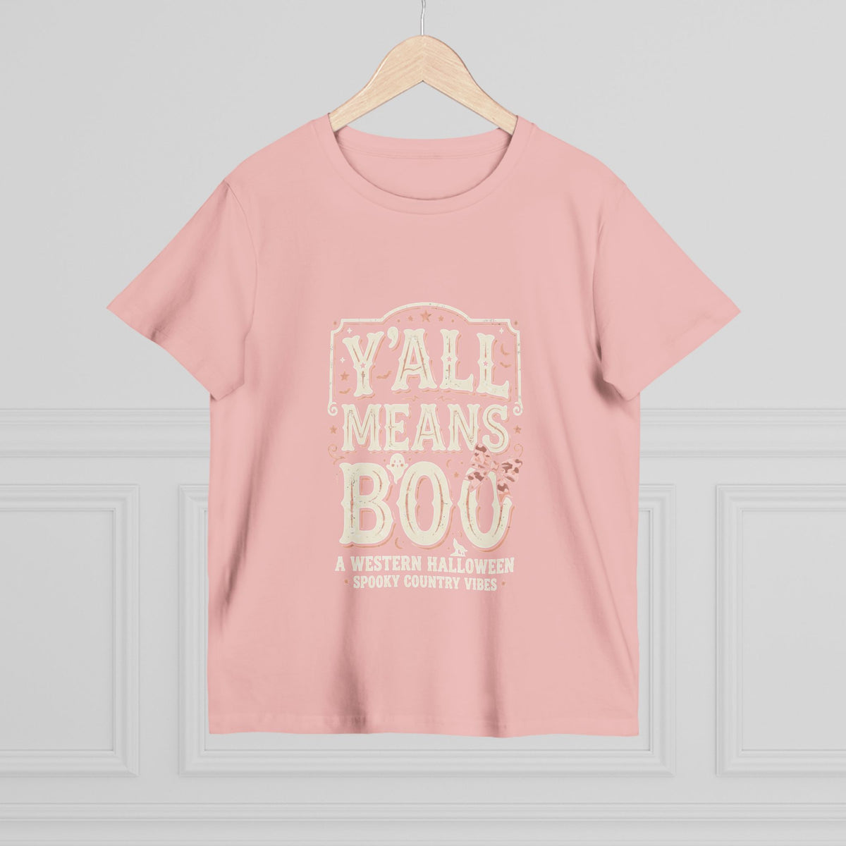 Women’s Tee - "Y'all Means Boo" Western Halloween Graphic Tee