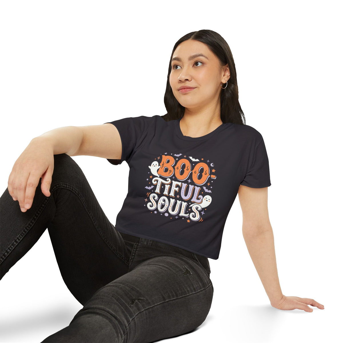 BOO-tiful Souls Crop Top | Halloween spooky lettering