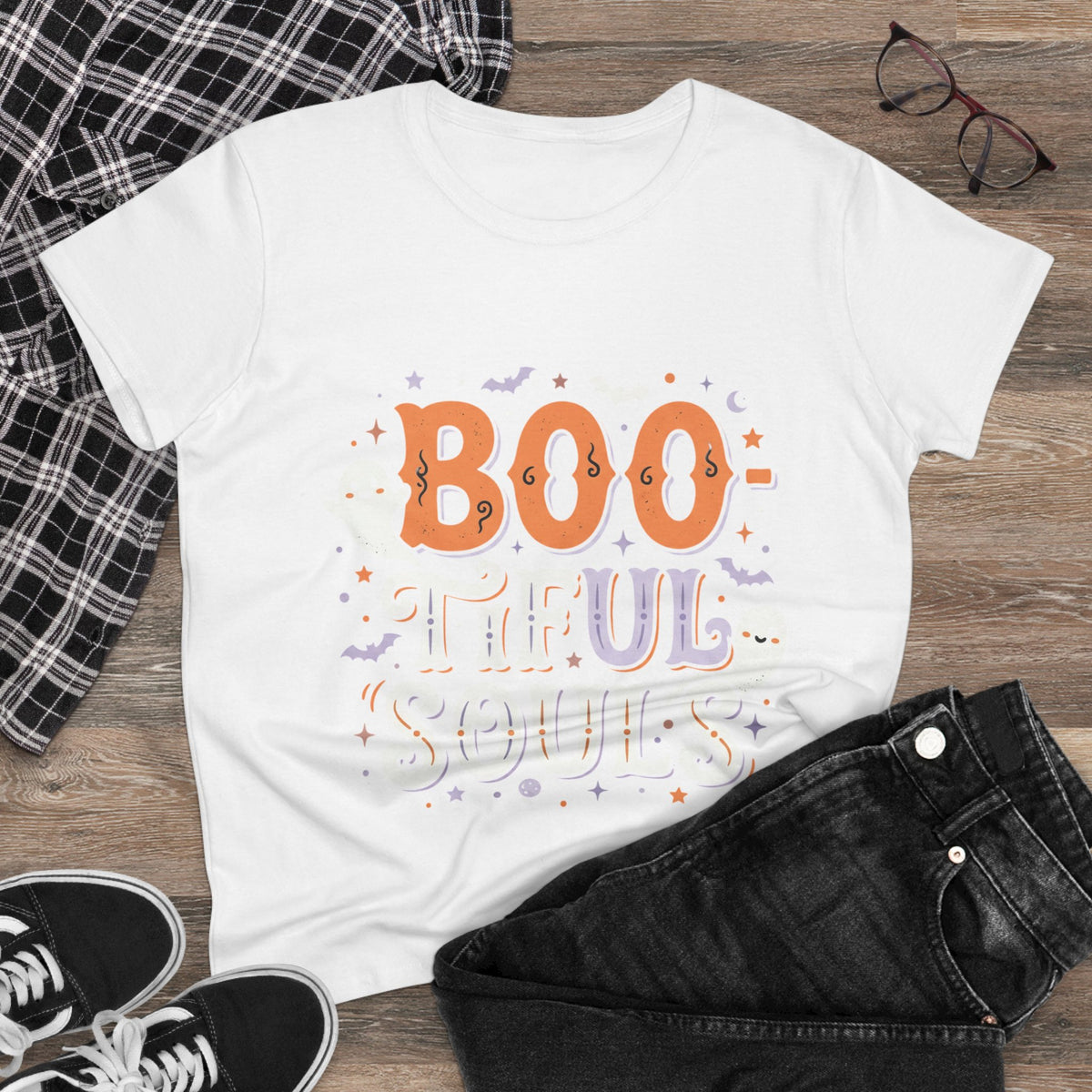 Boo-tiful Souls Tee | Halloween ghosts, bats, spooky lettering