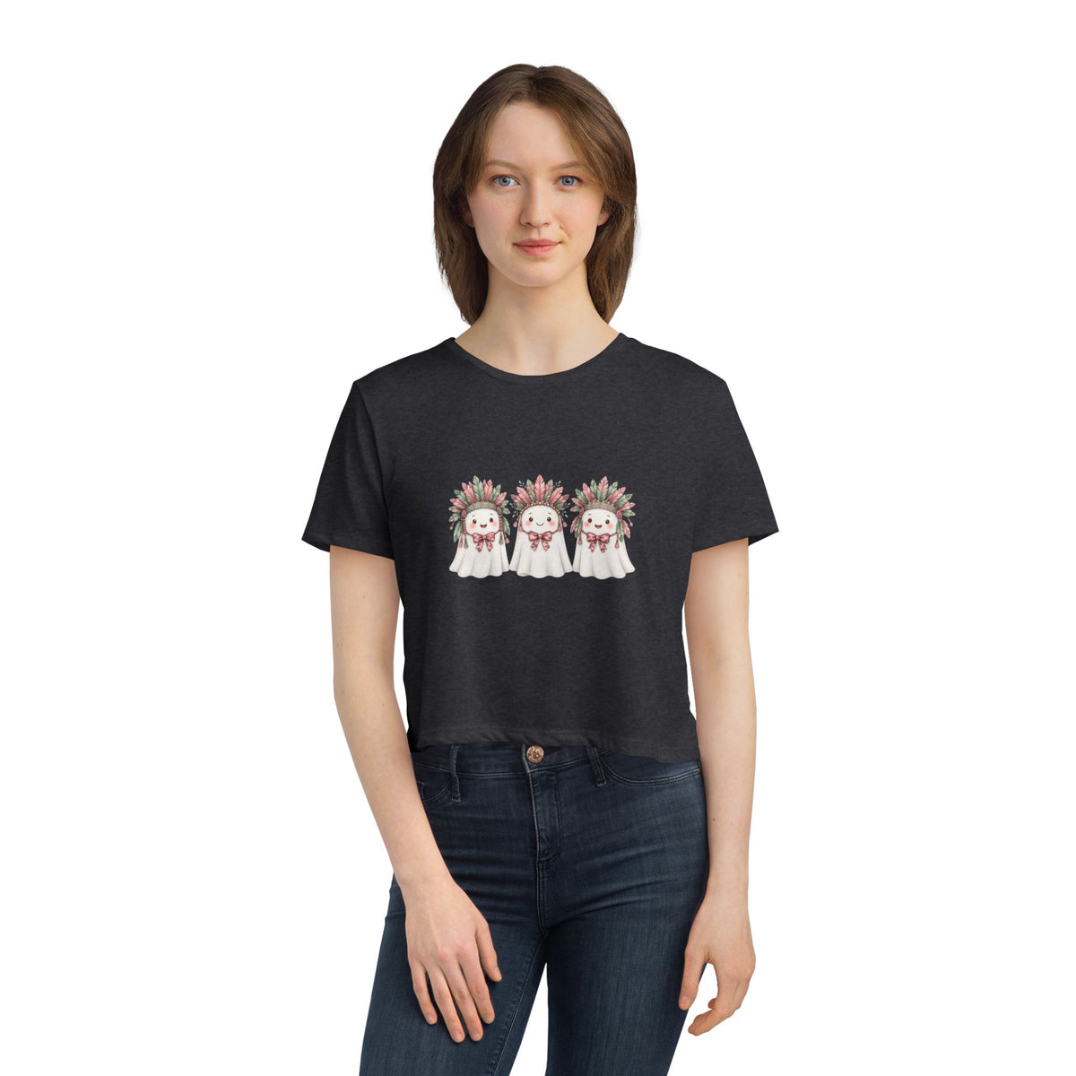 Ghost Trio Floral Cropped Tee