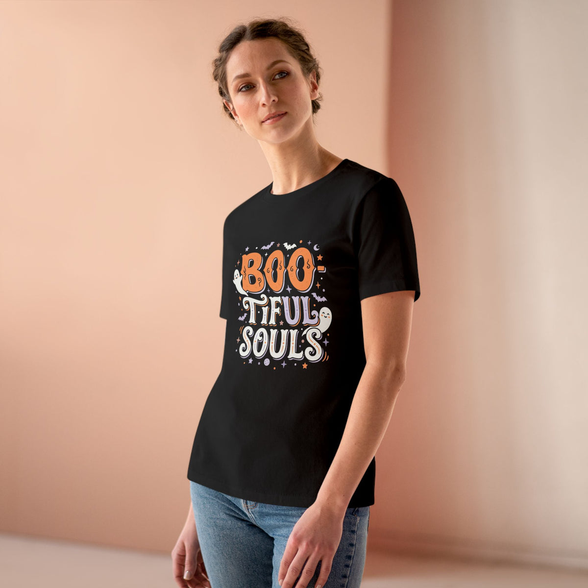 BOOtiful Souls T-Shirt | Halloween ghost typography tee