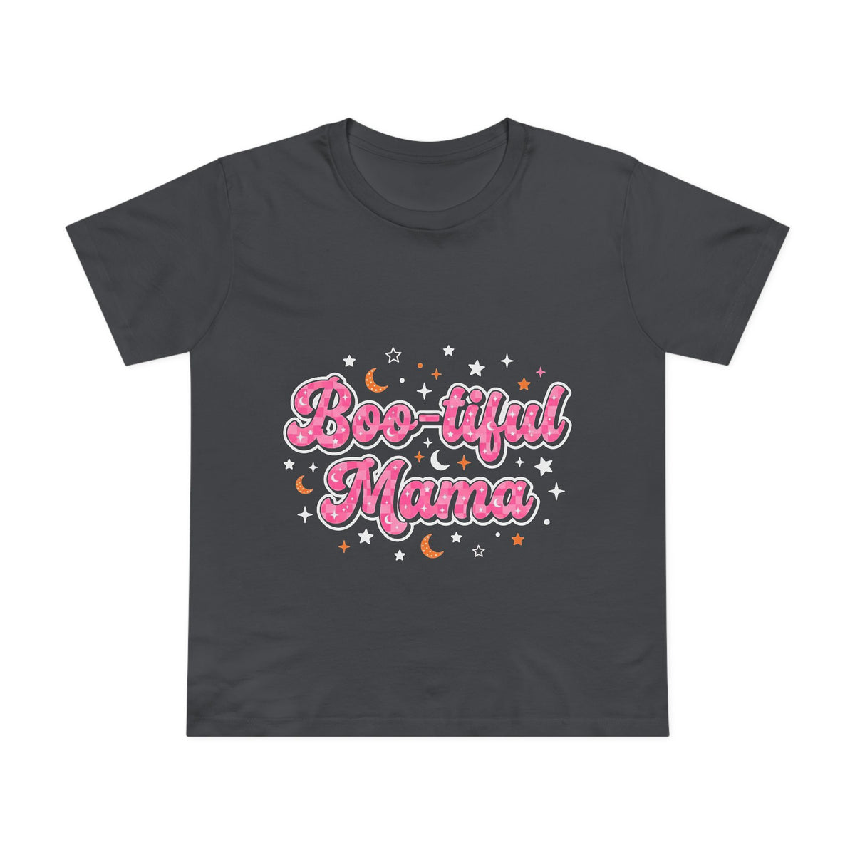 Boo-tiful Mama T-Shirt — Cute Halloween Mom Tee with Pink Script
