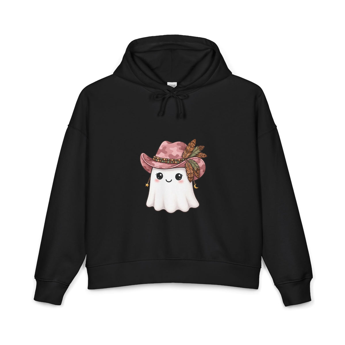 Cute Cowgirl Ghost Hoodie — Western Halloween Pullover for Women
