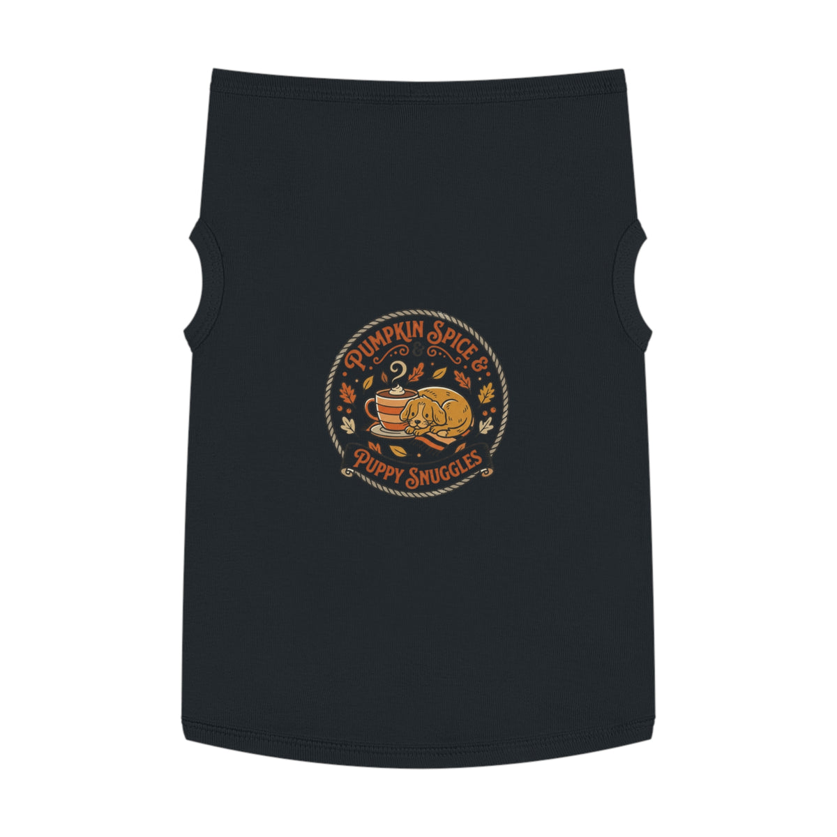 Pumpkin Spice & Puppy Snuggles Pet Tank Top — Fall Dog Shirt