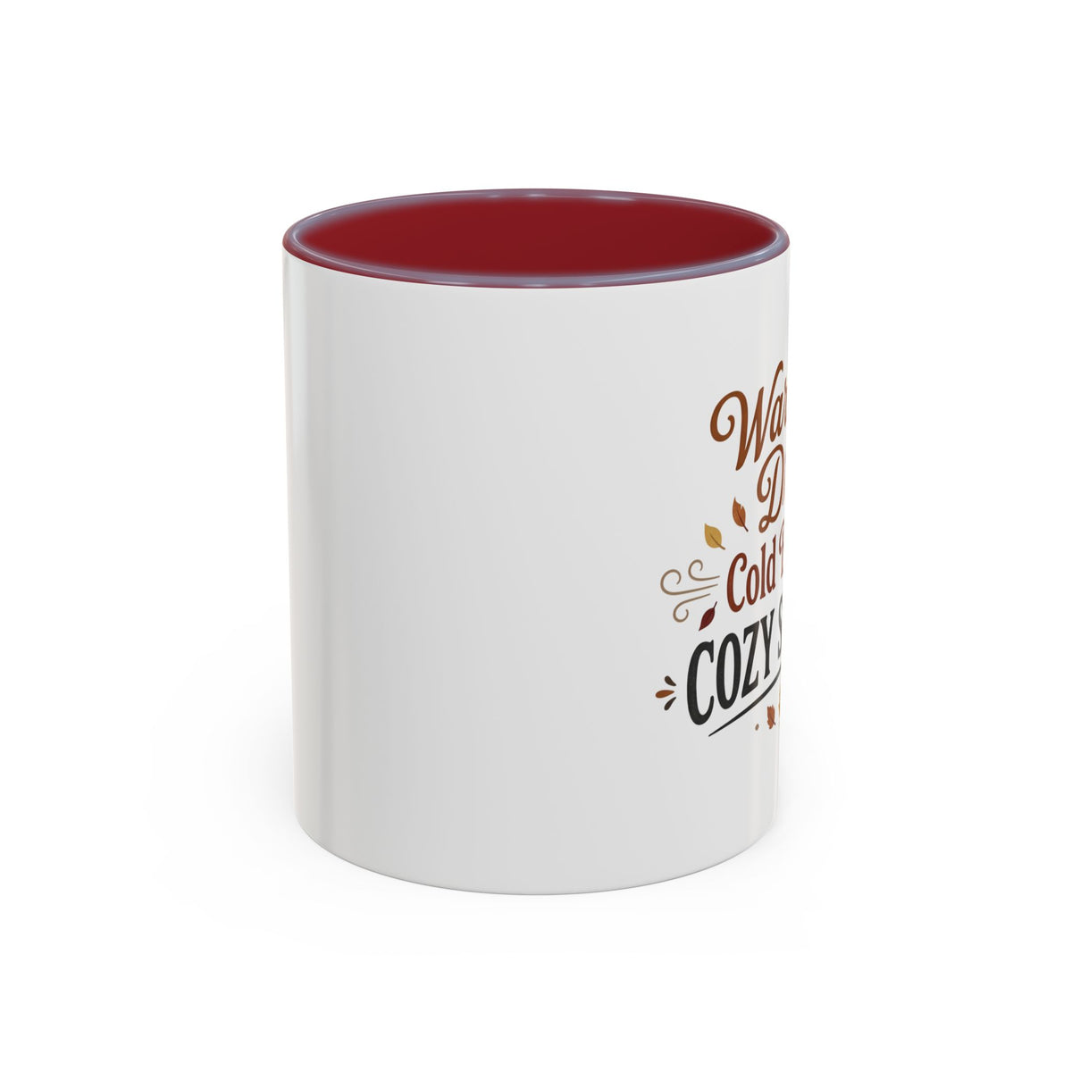 Cozy Season Accent Coffee Mug – "Warm Drink, Cold Breeze"