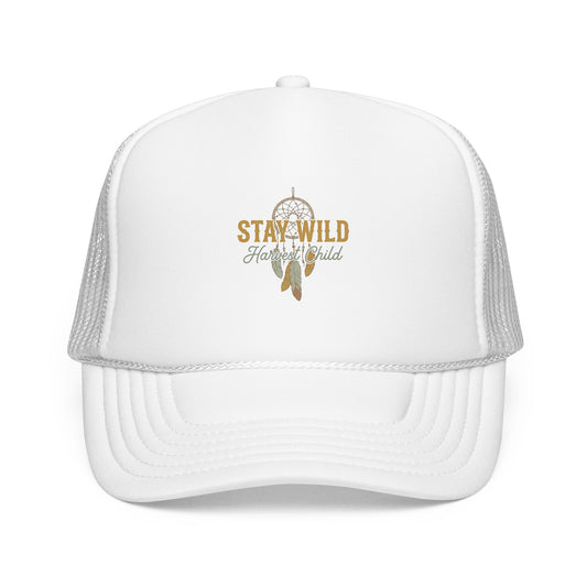 Stay Wild Dreamcatcher Trucker Hat — Boho Foam Mesh Cap