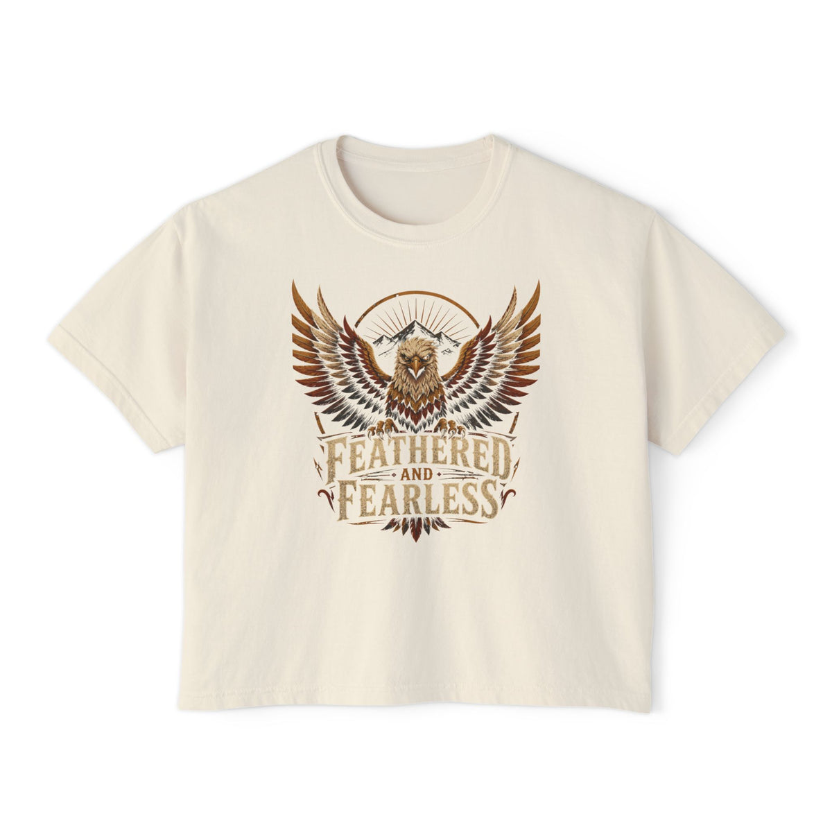 Feathered and Fearless Eagle Women's Boxy Tee