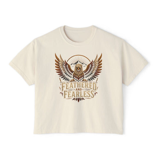 Feathered and Fearless Eagle Women's Boxy Tee