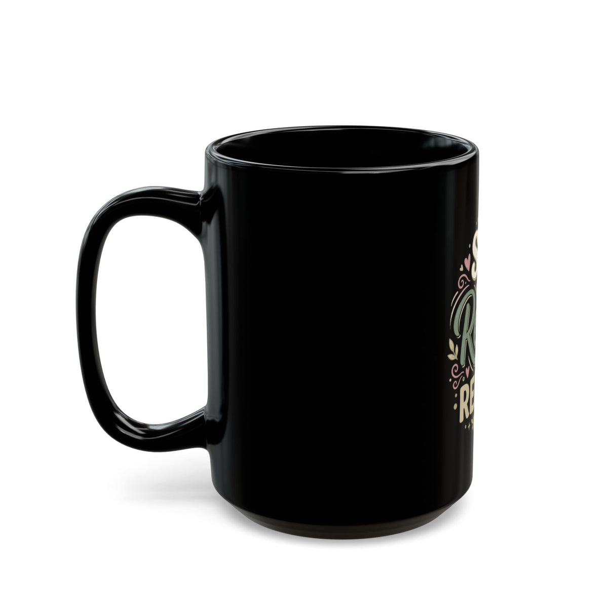 Sip, Relax, Repeat Mug – Black Ceramic Coffee Cup (11oz/15oz)