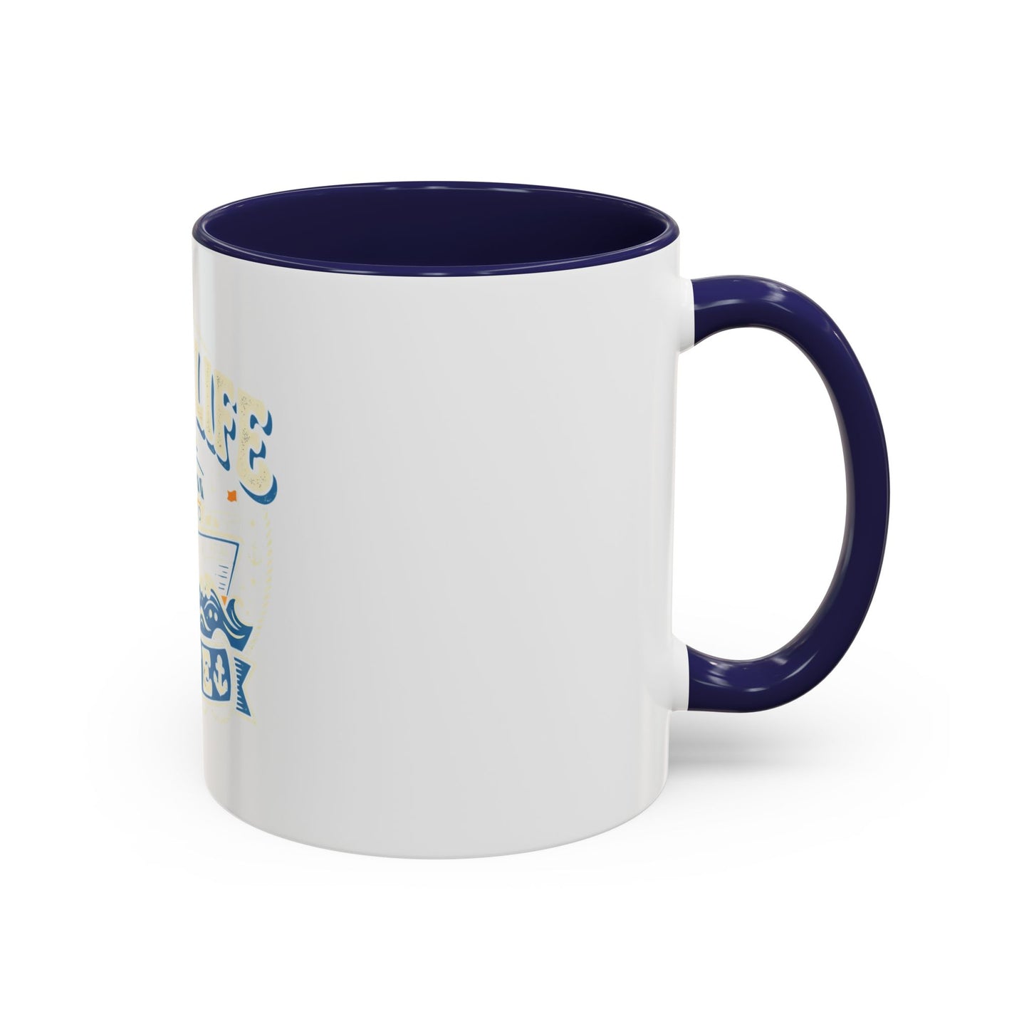 Boat Life Accent Coffee Mug — Nautical Marine Boat Lover Gift (11/15oz)