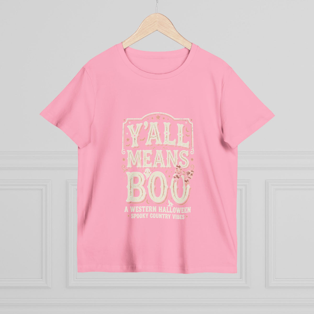Women’s Tee - "Y'all Means Boo" Western Halloween Graphic Tee