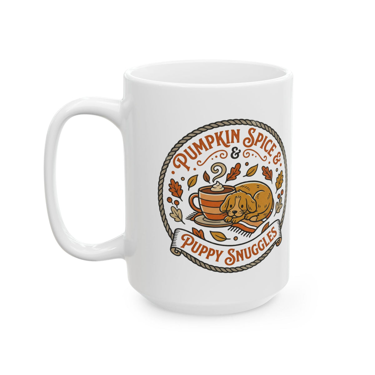 Spice & Snuggles Pumpkin Latte Ceramic Mug (11oz/15oz)
