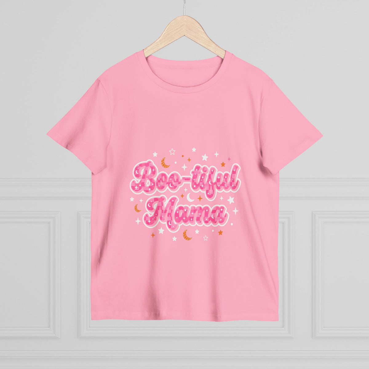 Boo-tiful Mama T-Shirt — Cute Halloween Mom Tee with Pink Script