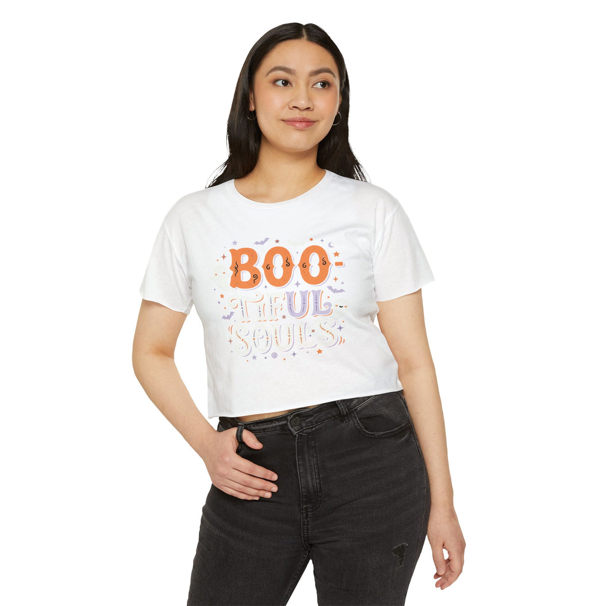 BOO-tiful Souls Crop Top | Halloween spooky lettering