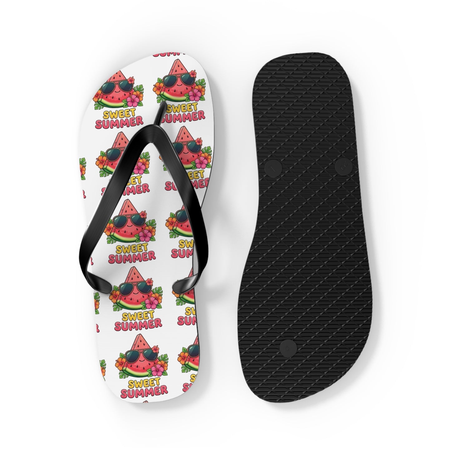 Sweet Summer Flip Flops – Cute Watermelon Pattern Beach Sandals