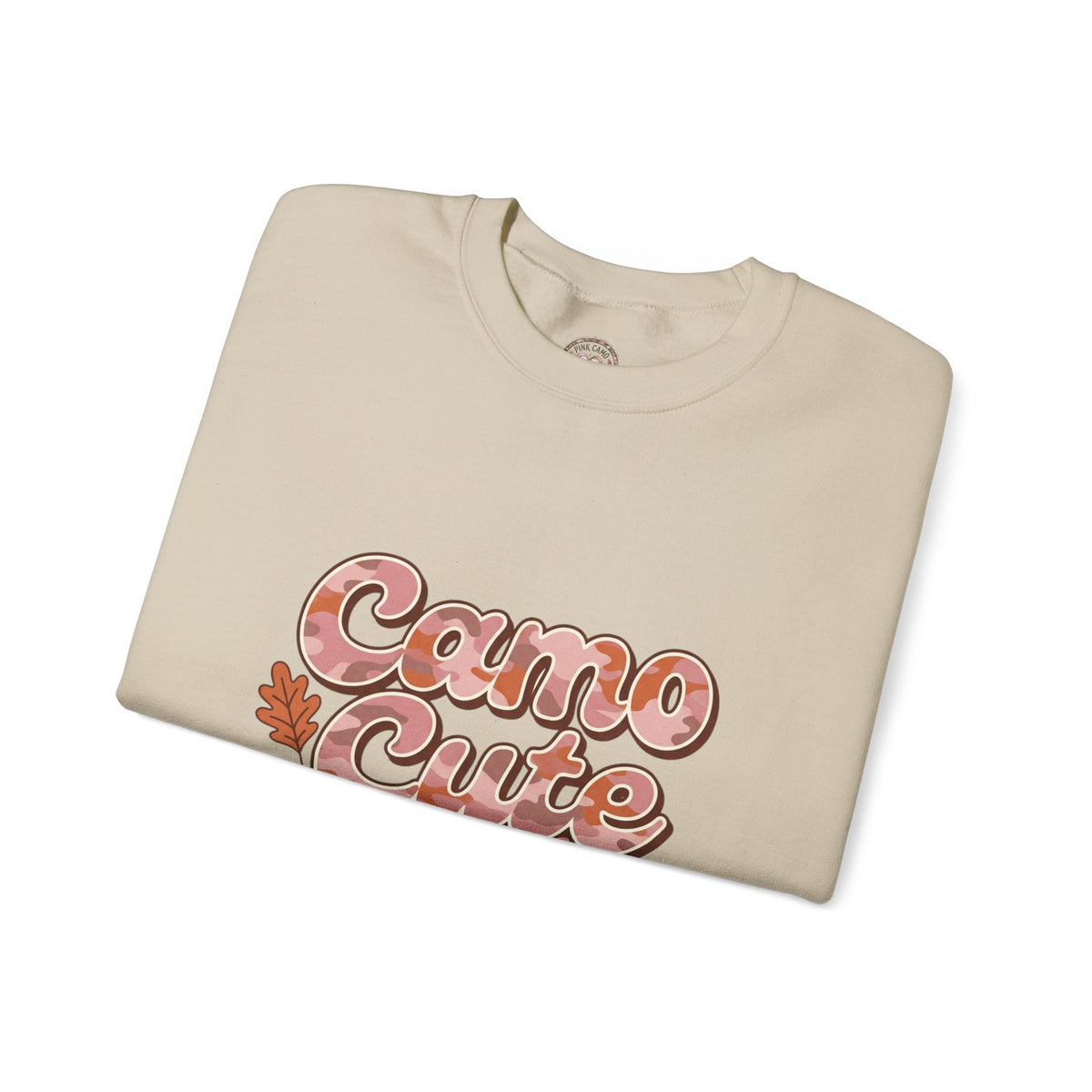 Fall 'Camo Cute for Fall' Crewneck Sweatshirt — Women's Autumn Graphic Pullover