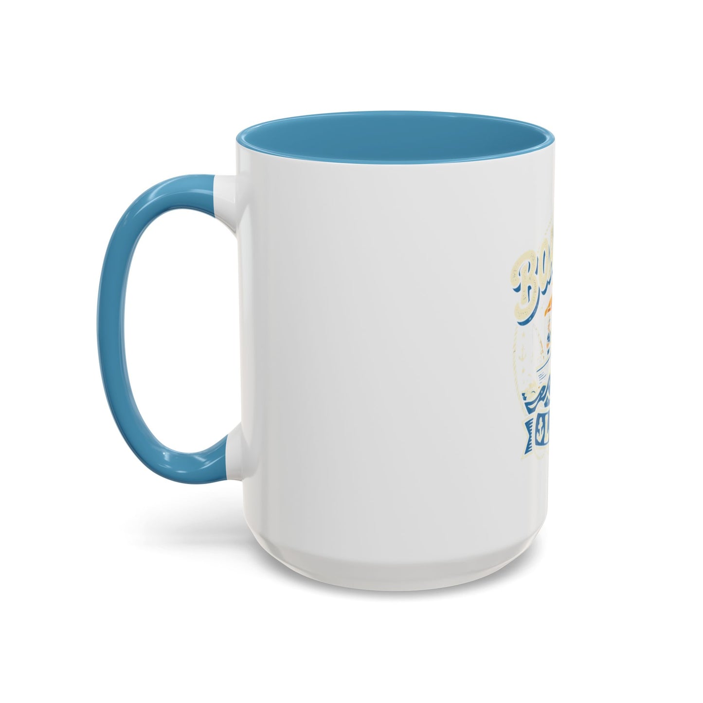 Boat Life Accent Coffee Mug — Nautical Marine Boat Lover Gift (11/15oz)
