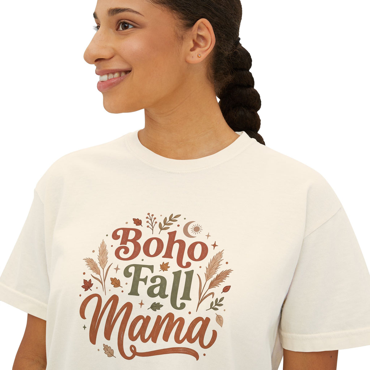 Boho Fall Mama Boxy Tee