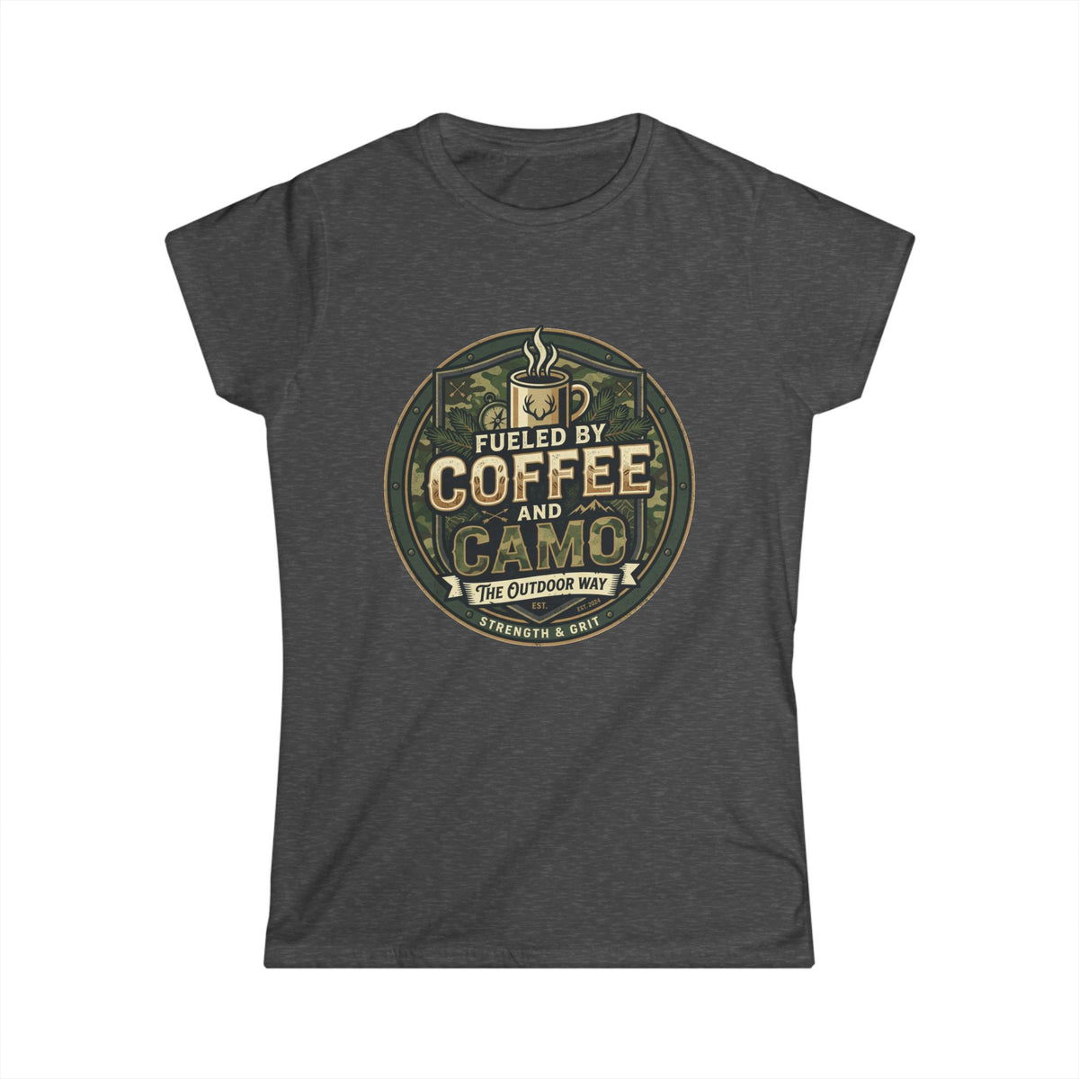 Women's Softstyle Tee — Classic Heather Gray Crewneck T-Shirt