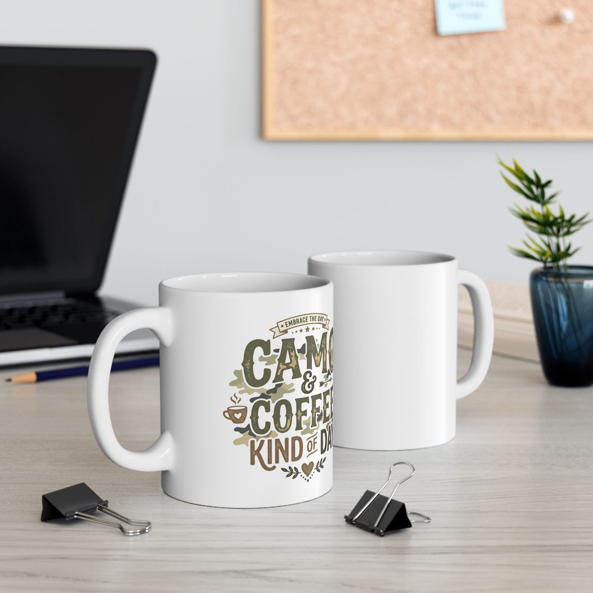 Coffee Mug – "Zero Coffee, No Day" Vintage Badge Ceramic Mug (11oz & 15oz)