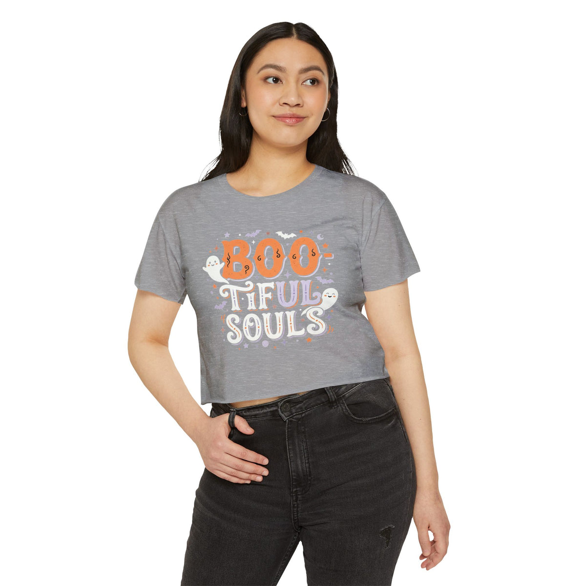 BOO-tiful Souls Crop Top | Halloween spooky lettering