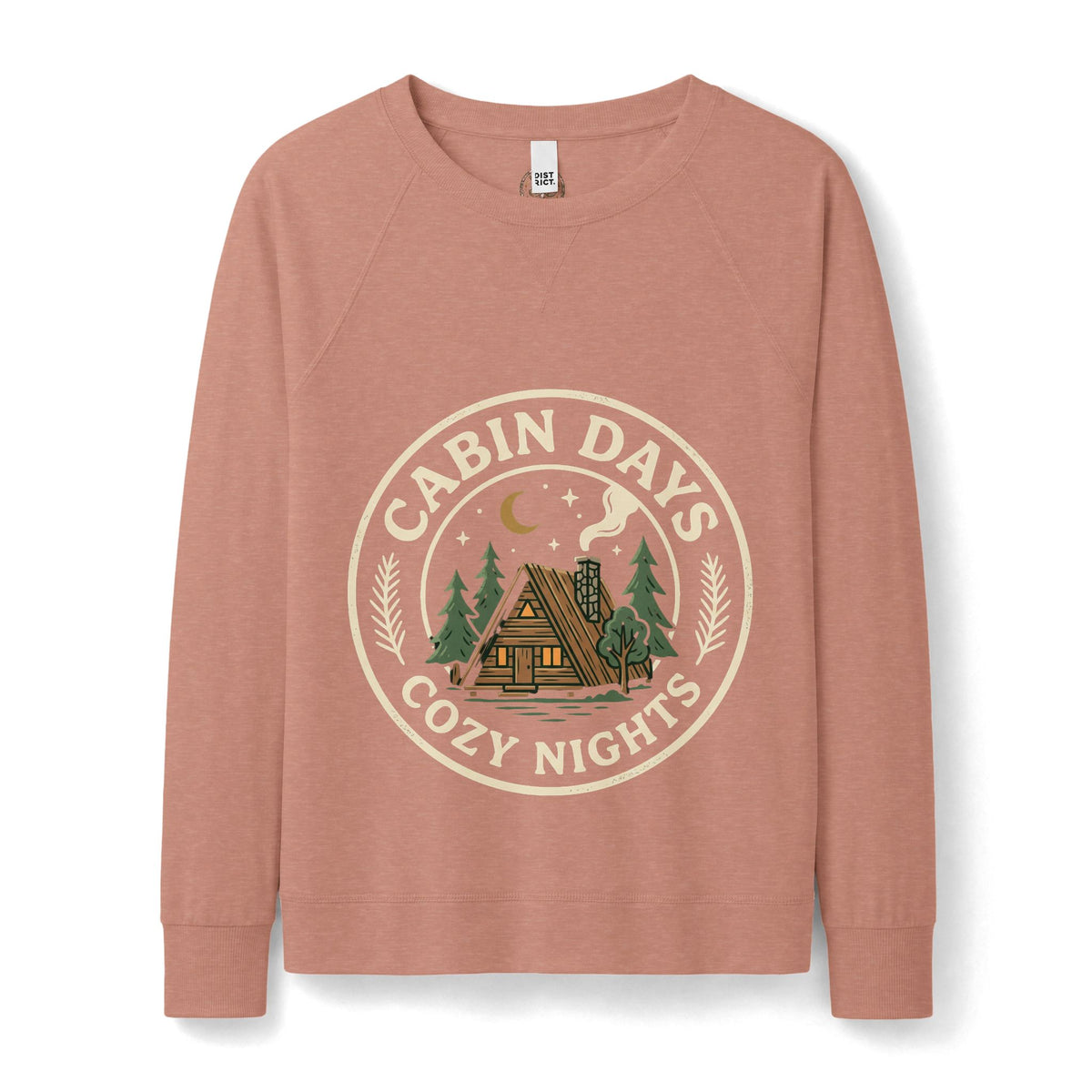 Cabin Days Cozy Nights Long Sleeve Crewneck — Women's Cabin Life Pullover