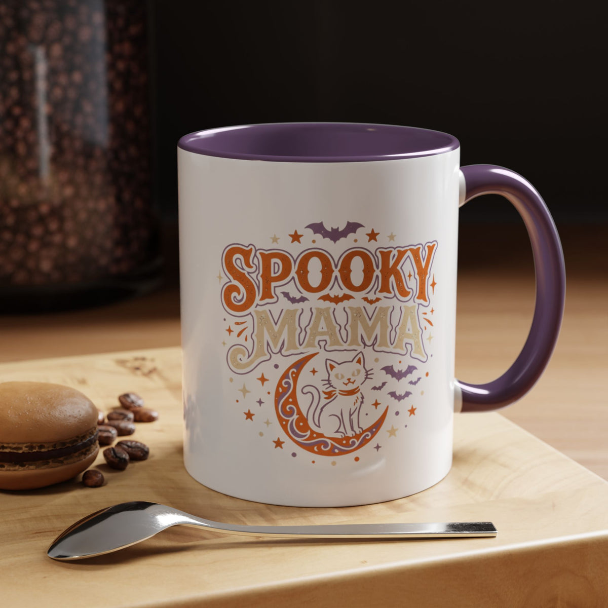 Spooky Mama Cat mug | Accent Coffee Mug