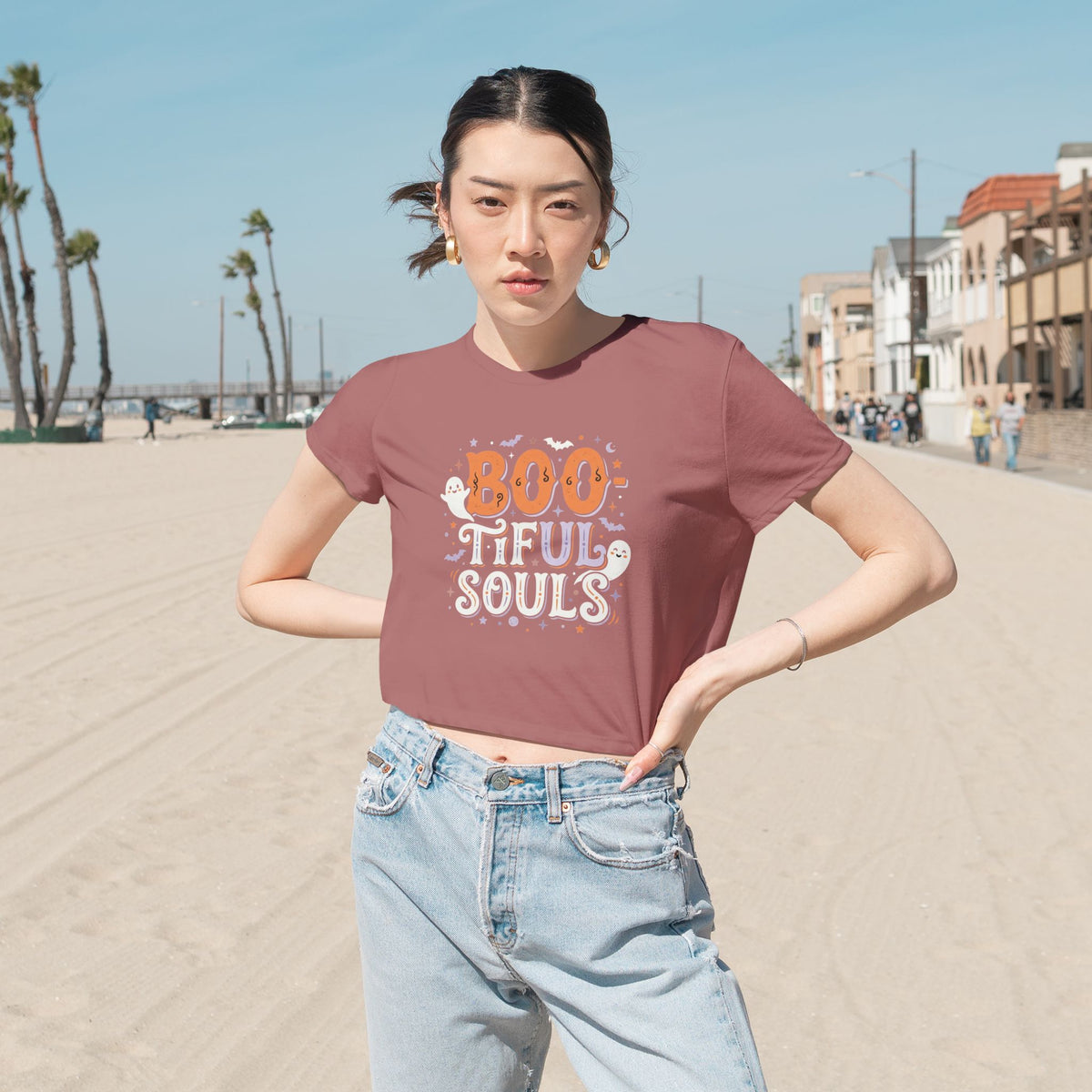 Boo-tiful Souls Tee | Halloween ghost lettering