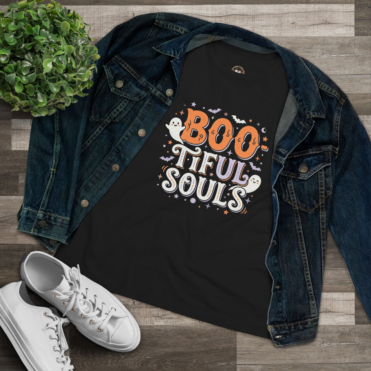 BOOtiful Souls T-Shirt | Halloween ghost typography tee