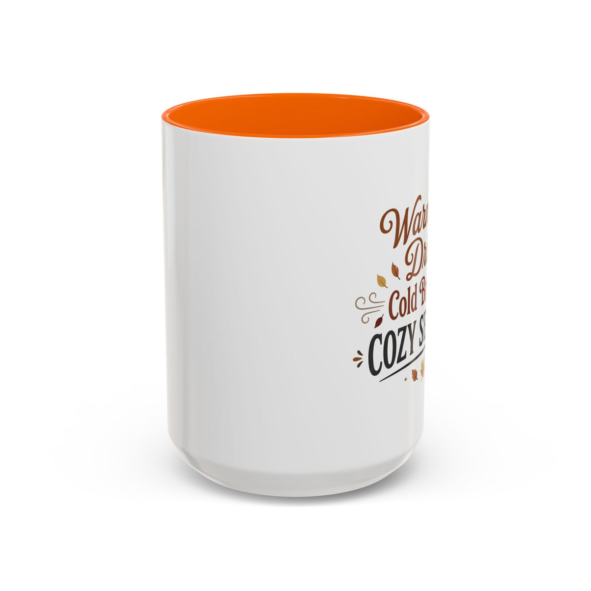 Cozy Season Accent Coffee Mug – "Warm Drink, Cold Breeze"